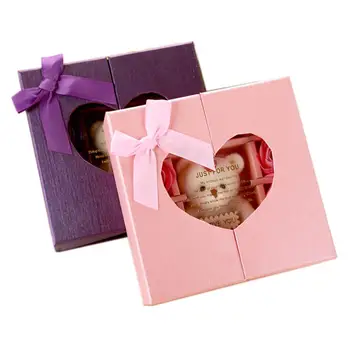 Medveď Bábika Ručné Narodeniny Rose Mydlo s Luxusné Box Roztomilý Krásne Voňajúce Petal Romantický Kúpeľ Hydratačné