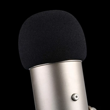 Mic Kryt Hubky Mikrofónu Na Ochranu Pred Vetrom Pre Blue Yeti, Yeti Pro Kondenzátorových Mikrofónov (Čierna, 3 Pack)