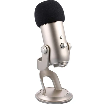 Mic Kryt Hubky Mikrofónu Na Ochranu Pred Vetrom Pre Blue Yeti, Yeti Pro Kondenzátorových Mikrofónov (Čierna, 3 Pack)