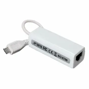 Micro-USB 2.0 5P na RJ45 Sieť Lan Ethernet Adaptér Converter Viesť pre Tablet