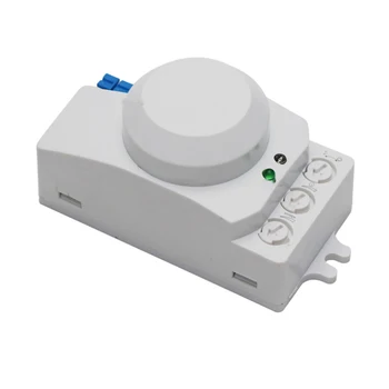 Mikrovlnný Senzor Prepínač 5.8 GHz Radarový Snímač Switch 360 Stupeň Radarový Senzor pohybu Svetelný Spínač Telo Detektora Pohybu