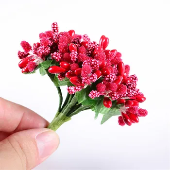 Mini Bud Berry kvet candy boxy dekoratívne doplnky Handmake Umelé Kvety, Kytice, Svadobné Dekorácie 144pcs 6Z