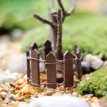 Mini DIY Plavidlá Micro Záhradné Domy Ornament Príslušenstvo Drevené Oplotenie Palisade Miniatúrne Rozprávková Záhrada Domáce Dekorácie