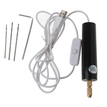 Mini Elektrické Ručné Vŕtačky Vŕtačka Bitov Súpravy Epoxidové Živice Šperky, Takže Drevené Remeselné Nástroje 5V USB Konektor Skrutkovač Tool Kit