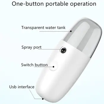 Mini Prenosné Nano Zvlhčovač Nové Nano Vody, Doplňovanie Nástroj USB Krásy Postrekovač Ručný parný Zvlhčovač Môžete Sprej Alkoholu