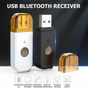 Mini Wireless Dual Výstup 3,5 mm USB Bluetooth V 3.0 Stereo MP3 Audio Prijímač