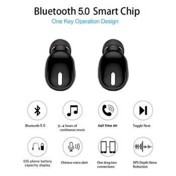 Mini X9 Bezdrôtová 5.0 Slúchadlá Slúchadlá Šport Herné Headset S Mikrofónom Handsfree Stereo Slúchadlá Pre Všetky Telefóny