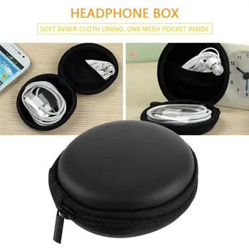 Mini Účtovná Zips Ochranné Puzdro pre Slúchadlá Slúchadlá Box Headset Dátový Kábel Úložný Vak Slúchadlá Slúchadlá USB Kábel Organizátor