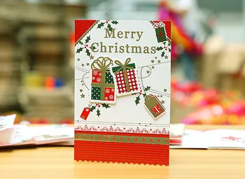 Mix 8ks/pc Kraft Papier, Vianočné Pohľadnice s Papierové Obálky pre Narodeniny, Vianočné Darčeky Pozvánky Dekorácie