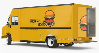 Mobile Potravín Truck 16.4 ft Jedálenský Auto Dospelých Potravín Trailer pre Európu Dodávateľov Hot Dog Ice Cream Potravín Košík s 5M dĺžka