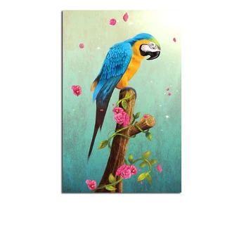 Moderné Dekoratívne Plátno, Vytlačí Plagát Obrázky Farebné Papagáje Zvierat Maľovanie na Stenu Umenie Výtlačkov pre Obývacia Izba Domova 4-8