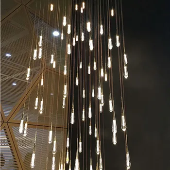 Moderné LED crystal prívesok svetlá LOFT schodisko, obývacia izba, hala výzdoba interiéru Nordic Villa prívesok na čítanie osvetlenie závesné svietidlo