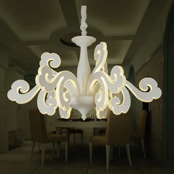 Moderný Európsky kovaného železa luster teplé tvorivé jednoduché led akryl obývacia izba reštaurácia Xiangyun svietidlo nástenné svietidlo