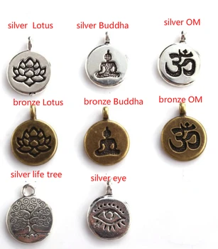 Modrá 108 korálok, 8mm elastické nastaviteľné Lotus života stromu Buddha OM oko Čakier Reiki achát Onyx Jogy Náramok, náhrdelník uij45