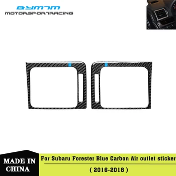 Modrá Reálne Uhlíkových vlákien stredovej konzoly prístrojovej odvzdušňovací Auto príslušenstvo Pre Subaru Forester 16-18