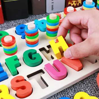 Montessori Drevená Skladačka Puzzle, Hračky 24BE