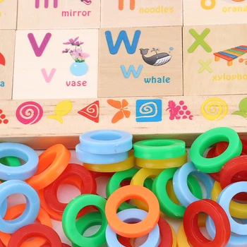 Montessori Rainbow Šišky, Polená Dosky Deti Puzzle Poznanie Drevené Skoro Učebné Kognitívne Vzdelávacie Hračky