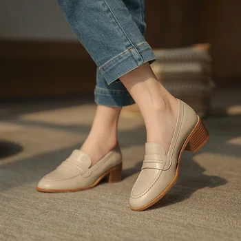 MoonMeek 2021 nový príchod ženy čerpadlá originálne kožené kancelárske šaty, topánky na jar jeseň jednofarebné dámske jednej topánky