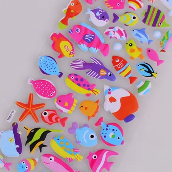 Morský Svet Zvierat 3D Dekoratívne Samolepky Denník Album Label Nálepka DIY Scrapbooking Nálepky na kancelárske potreby