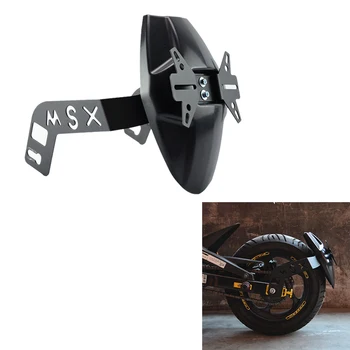 Motocykel Zadný Blatník Kolies, Pneumatiky Splash Kryt Stráže s špz Držiak pre HONDA GROM MSX125 M3 (Black)