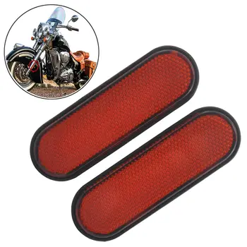 Motocykel Červený Reflektor Reflexné Nálepky Plastové uchytenie pre Harley Honda, Yamaha, Suzuki Triumf Dirt Bicykle ATV Bezpečnostné Nálepky
