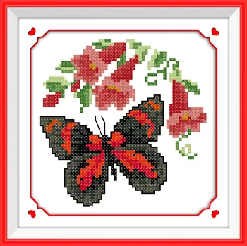 Motýľ (5) 14CT 11CT Cross Stitch maľovanie počíta tlač na plátno Vyšívanie Nastaviť Vyšívať súpravy