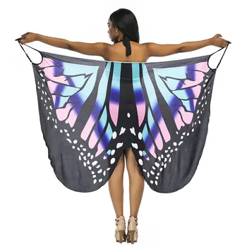 Motýľ Vytlačené zakryť Šaty Žien tvaru Nové Letné Módy bez Rukávov Zábal Pláž Nosiť Šaty Dámske Šaty