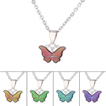Motýľ Zmena Farby S Teplotou Náhrdelník Motýľ Magic Emócie Pocit, Náladu Prívesok Náhrdelník Šperky