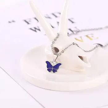 Motýľ Zmena Farby S Teplotou Náhrdelník Motýľ Magic Emócie Pocit, Náladu Prívesok Náhrdelník Šperky