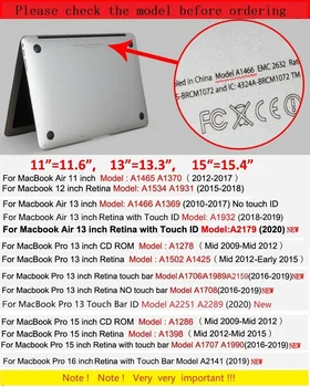 Mramorový Vzor tlač Pevný Kryt Puzdro +Silikónový Kryt Klávesnice Pre Apple Macbook Air 13-palcový R Model :A1932