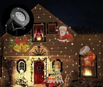 Mrosaa 16 Vzor Listov LED Vianočná Vločka Projektor Lampa Nepremokavé Halloween Osvetlenie Interiéru Nočné Svetlo Premietacie