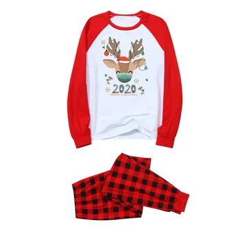 Muž, Otec Veselé Vianoce Elk Vytlačené Rodina, Oblečenie, Plavky Pyžamá Dieťa Chlapec, Otec, Mama Zodpovedajúce Rodiny Oblečenie Sleepwear Pyžamá