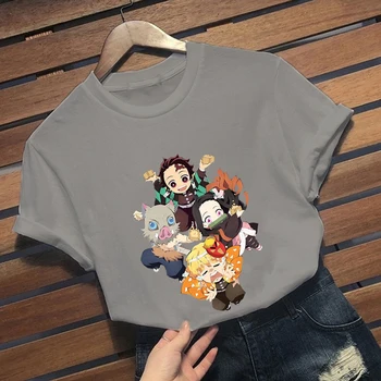Muži Ženy T-shirt Topy Zábavné Démon Vrah T-shirt Posádky Krku Vybavené Soft Anime, Manga Tee Tričko Oblečenie