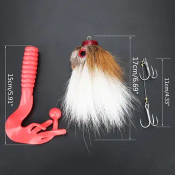 Mäkké Grub Plytké Háčiky Veľké Návnadu 3D Jeleň Vlasy Myši Nalákať Rybárske Príslušenstvo
