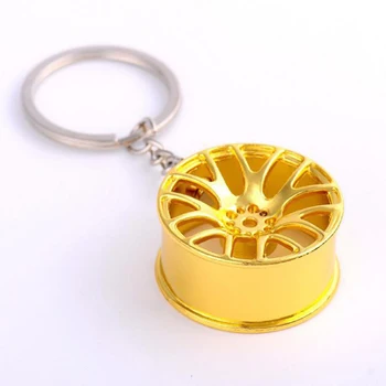 Móda Kolesa Rim prívesok Model Kolesa Kovové Keychain Auto Kľúč Reťazca Krúžok náboj kolesa krúžok Šperky Darček Veľkoobchod