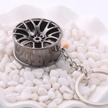 Móda Kolesa Rim prívesok Model Kolesa Kovové Keychain Auto Kľúč Reťazca Krúžok náboj kolesa krúžok Šperky Darček Veľkoobchod