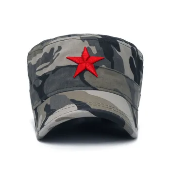 Móda Red Star Mužov Spp Vyšívané Ploché Klobúky Armády Spp Vonkajšie Slnko Príležitostné Športové Taktické Čiapky Nemecký Kadet Vojenské Čiapky