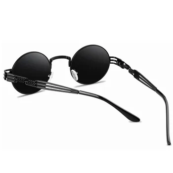 Móda Steampunk slnečné Okuliare Značky Dizajn Ženy Muži Retro Kolo Metal Punk Slnečné okuliare UV400 Odtiene Okuliare