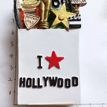 Módny Americký turistické suveníry Hollywood troch-dimenzionální chladnička magnet nálepky creative decoration