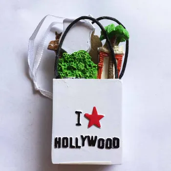 Módny Americký turistické suveníry Hollywood troch-dimenzionální chladnička magnet nálepky creative decoration