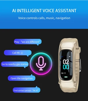 N8 Bezdrôtové Bluetooth Slúchadlá AI Smartband Srdcovej frekvencie, Krvného Monitor Slúchadlá IP68 Android Ženy Hodinky Mi kapela Smart Hodinky B9