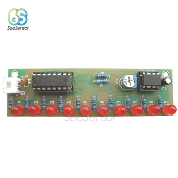 NE555 + CD4017 Praxi Learing Súpravy LED Blikajúce Svetlá Modul DIY Kit Elektronické PCB Suite LSD-10 3-4.5 V 88 * 25 mm