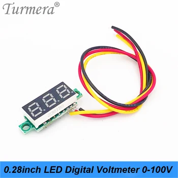 NOVÉ 0.28 palcový DC LED Digitálny Voltmeter 0-100V Napätie Meter Auto Auto Mobilné Napájacie Napätie Tester Detektor 12V Červená Zelená Žltá M