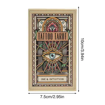 NOVÉ Tarot Karty 78PCS Tetovanie Tarot S angličtinou PDF Sprievodca Prenosné Rodinné Party, Stolové Hry, Zábava