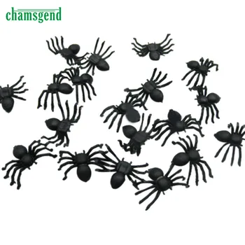 NOVÝ 20 PC Halloween Plastové Black Spider Srandu, Hračky, Dekorácie Realistické Levert Dropship Se14