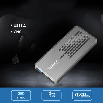 NVME M. 2 SSD Prípadoch Typu c Port Vysoká Rýchlosť Prenosu Pevný Disk Krytu Odvod Tepla Hlboko Šedá Hliník SSD Prípade SSD Box