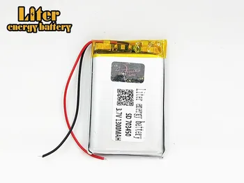 Nabíjateľná Li-Po MP3 batéria 3,7 V lítium-polymérová batéria 703450 073450 1300mAh S PCB Pre DVD MP3 MP4 MP5 GPS Power Bank