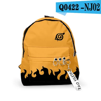 Naruto Hokage Ninja Batoh Školské Tašky Mochila Cestovné Tašky Páse s nástrojmi Prsteň Kruhu Batoh Malé tašky Pre Chlapcov, Dievčatá