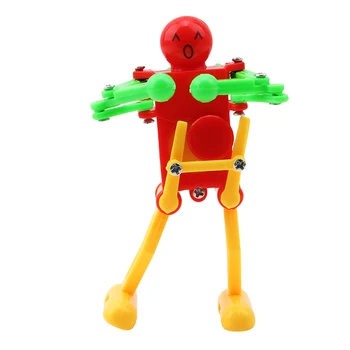Nastaviteľné Farebné Tancujúci Robot Hračka Klasické Roztomilý Kreslený Hračky Pre Deti Detský Plastový Strojček Spring Wind-Up Hračka Dary
