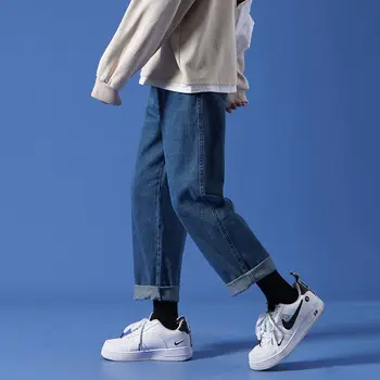 Neploha Základné Bežné Denim Džínsy Mužov Rovno Vintage Nohavice Streetwear Oblečenie pre Mužov Harajuku Nohavice Kpop